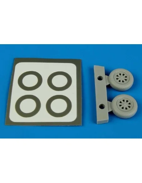 F6F Hellcat wheels (type A) & paint mask, 1/72 - Aires 7299