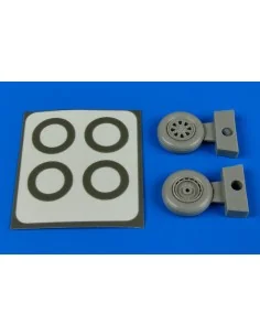 F6F Hellcat wheels(typeB) & paint masks, 1/72 - Aires 7301