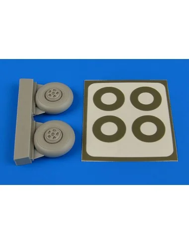 Beaufighter wheels(five spoke)&paint mas, 1/72 - Aires 7346