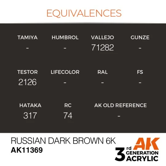 Russian Dark Brown 6K - AK Interactive AK11369