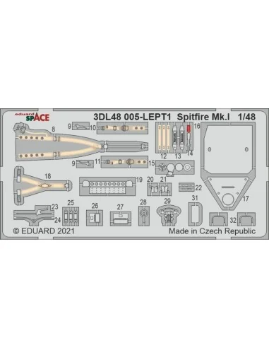 Spitfire Mk.I early SPACE 1/48 for EDUARD, 1/48 - Eduard Accessorie...
