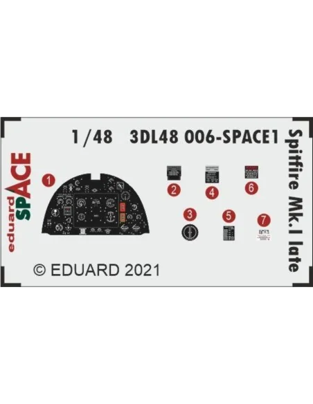 Spitfire Mk.I late SPACE 1/48 for EDUARD, 1/48 - Eduard Accessories...