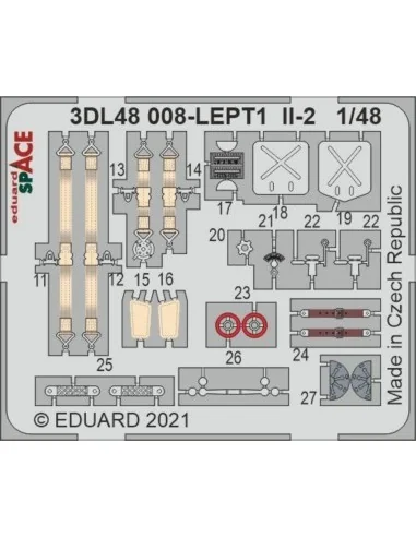 Il-2 SPACE 1/48 for ZVEZDA, 1/48 - Eduard Accessories 3DL48008