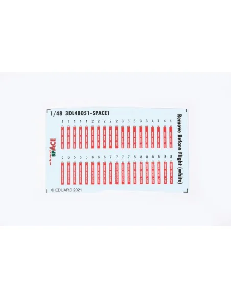 Remove Before Flight (white) SPACE, 1/48 - Eduard Accessories 3DL48051