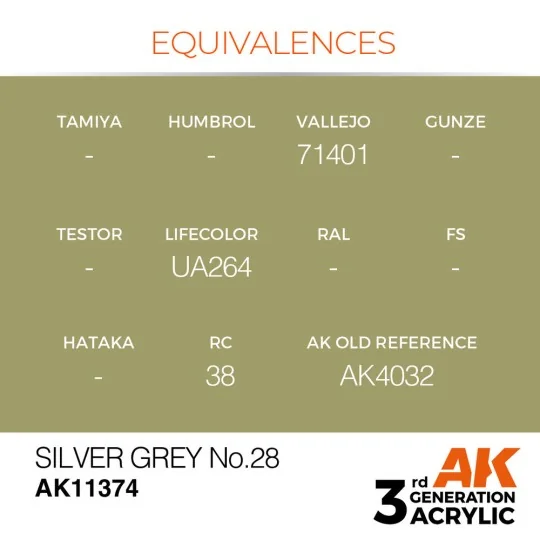 Silver Grey No.28 - AK Interactive AK11374