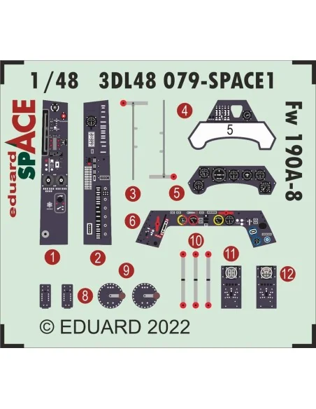 [NO_DESC] Fw 190A-8 SPACE, 1/48 - Eduard Accessories 3DL48079