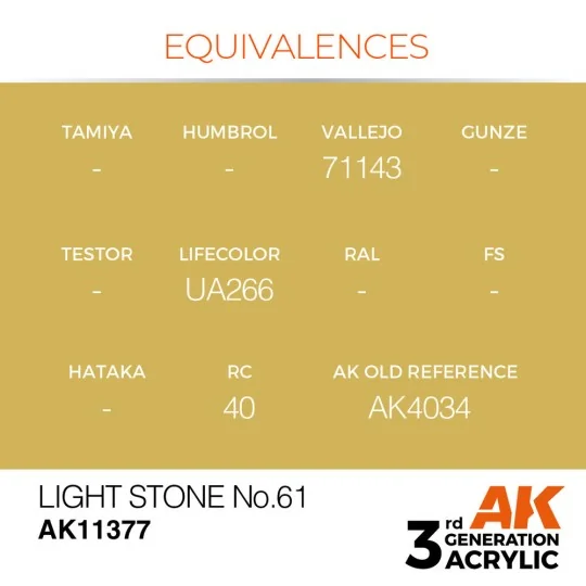 Light Stone No.61 - AK Interactive AK11377 Light Stone No.61 - AK Interactive AK11377