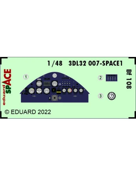 Bf 108 SPACE, 1/32 - Eduard Accessories 3DL32007