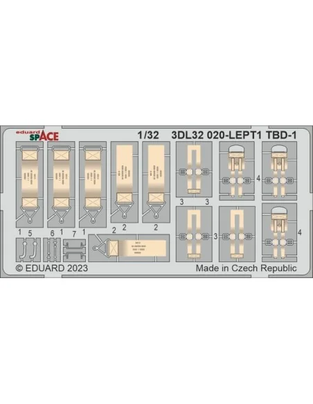 TBD-1 SPACE 1/32 TRUMPETER, 1/32 - Eduard Accessories 3DL32020