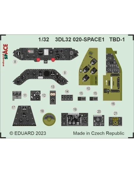 TBD-1 SPACE 1/32 TRUMPETER, 1/32 - Eduard Accessories 3DL32020