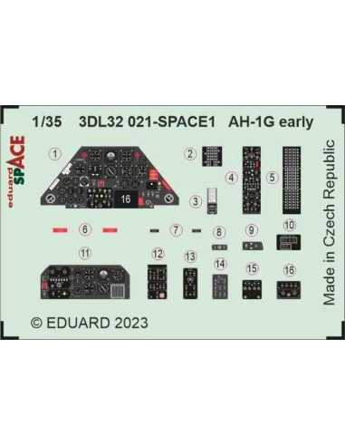 AH-1G early SPACE 1/35, 1/32 - Eduard Accessories 3DL32021