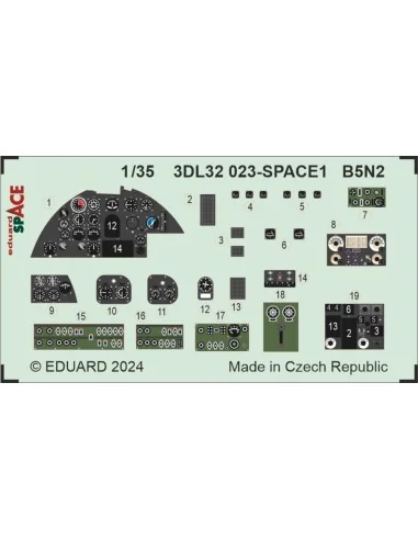 B5N2 SPACE BORDER MODEL, 1/35 - Eduard Accessories 3DL32023