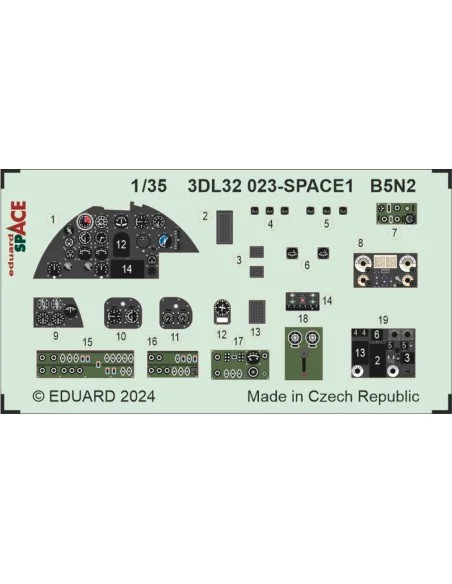 B5N2 SPACE BORDER MODEL, 1/35 - Eduard Accessories 3DL32023