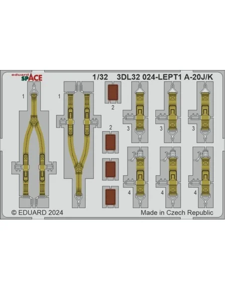 A-20J/K SPACE HKM, 1/32 - Eduard Accessories 3DL32024