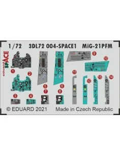 MiG-21PFM SPACE 1/72 for EDUARD, 1/72 - Eduard Accessories 3DL72004