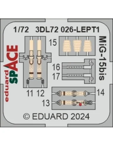 [NO_DESC] MiG-15bis SPACE, 1/72 - Eduard Accessories 3DL72026