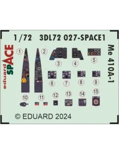 Me 410A-1 SPACE 1/72 AIRFIX, 1/72 - Eduard Accessories 3DL72027 2
