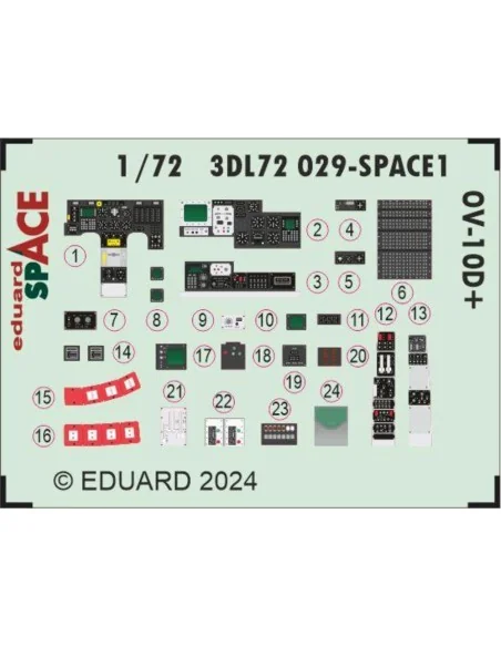 OV-10D+ SPACE 1/72 ICM, 1/72 - Eduard Accessories 3DL72029