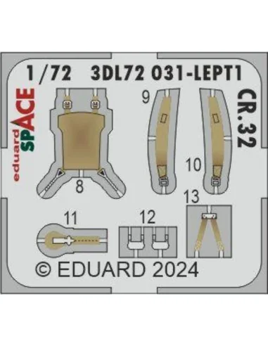 CR.32 SPACE ITALERI, 1/72 - Eduard Accessories 3DL72031