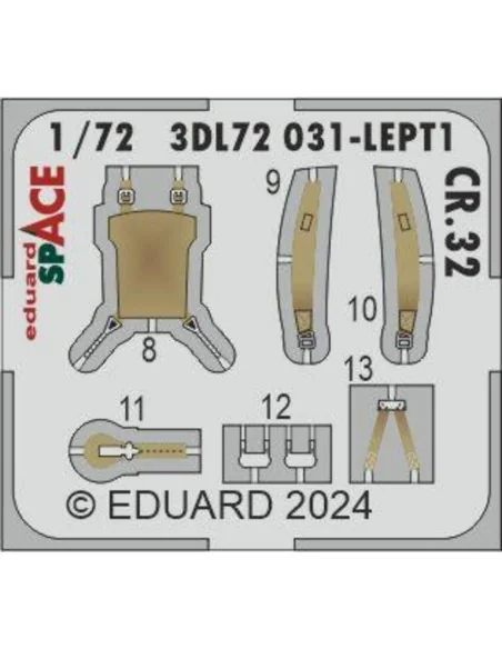 CR.32 SPACE ITALERI, 1/72 - Eduard Accessories 3DL72031