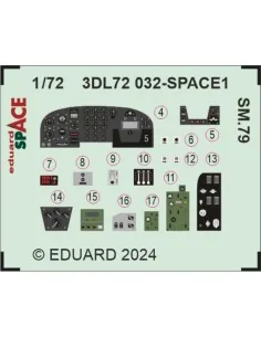[NO_DESC] SM.79 SPACE ITALERI, 1/72 - Eduard Accessories 3DL72032 2