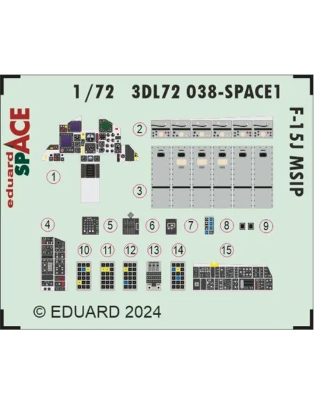 F-15J MSIP SPACE, 1/72 - Eduard Accessories 3DL72038