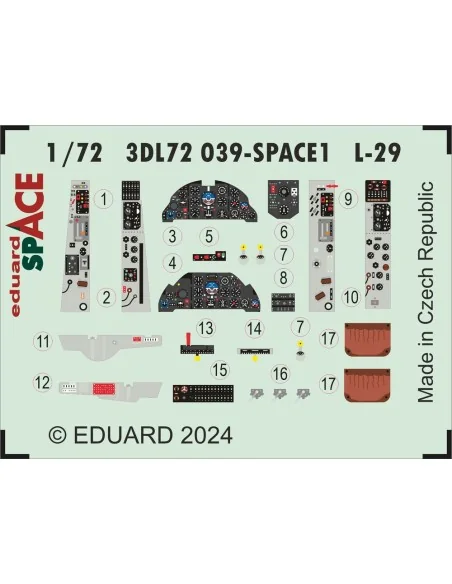 L-29 SPACE, 1/72 - Eduard Accessories 3DL72039