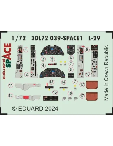 L-29 SPACE, 1/72 - Eduard Accessories 3DL72039