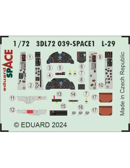 L-29 SPACE, 1/72 - Eduard Accessories 3DL72039