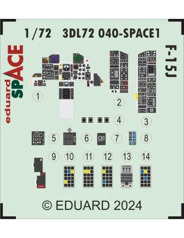 F-15J SPACE, 1/72 - Eduard Accessories 3DL72040
