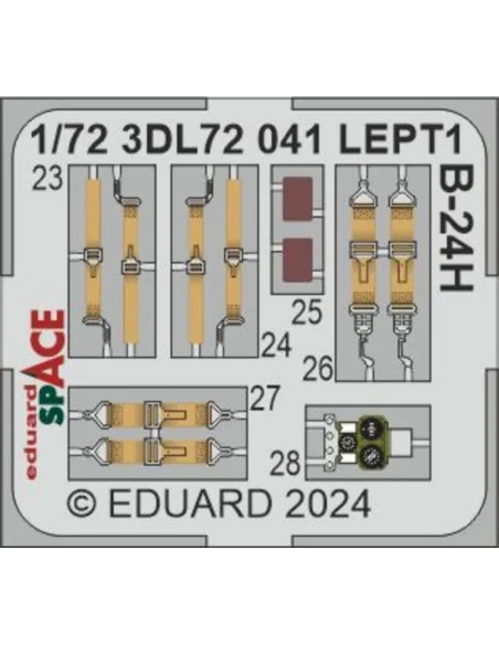 [NO_DESC] B-24H SPACE, 1/72 - Eduard Accessories 3DL72041