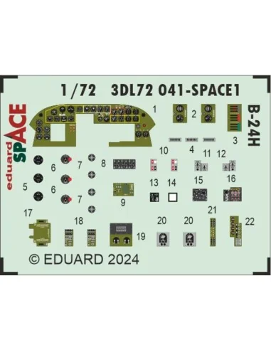 B-24H SPACE, 1/72 - Eduard Accessories 3DL72041