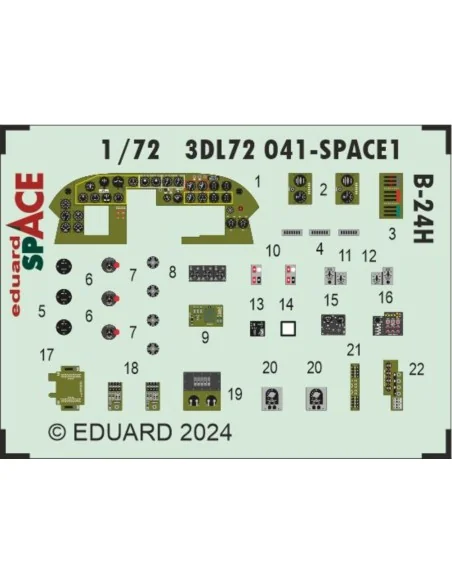 B-24H SPACE, 1/72 - Eduard Accessories 3DL72041