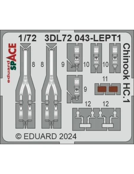 Chinook HC.1 SPACE AIRFIX, 1/72 - Eduard Accessories 3DL72043