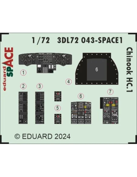 [NO_DESC] Chinook HC.1 SPACE AIRFIX, 1/72 - Eduard Accessories 3DL7...