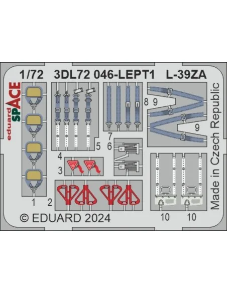L-39ZA SPACE EDUARD, 1/72 - Eduard Accessories 3DL72046