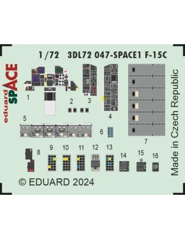 F-15C SPACE, 1/72 - Eduard Accessories 3DL72047