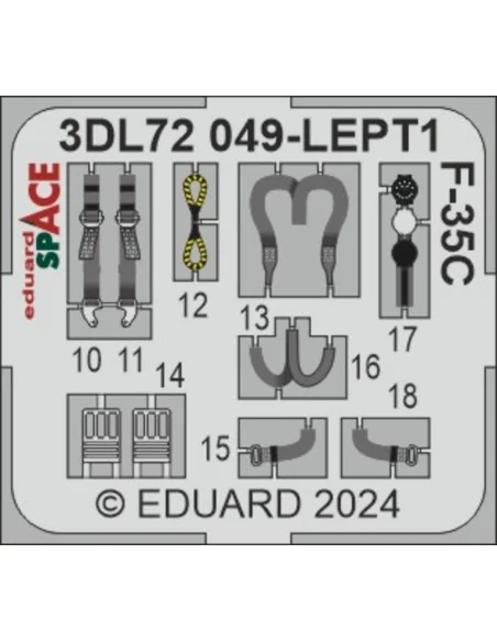 F-35C SPACE, 1/72 - Eduard Accessories 3DL72049