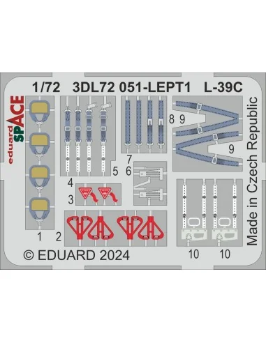 L-39C SPACE EDUARD, 1/72 - Eduard Accessories 3DL72051