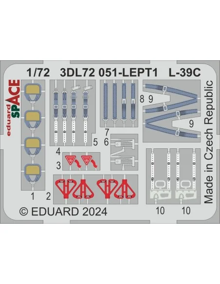 [NO_DESC] L-39C SPACE EDUARD, 1/72 - Eduard Accessories 3DL72051