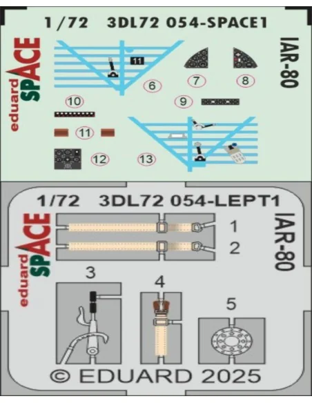 IAR-80 SPACE IBG, 1/72 - Eduard Accessories 3DL72054