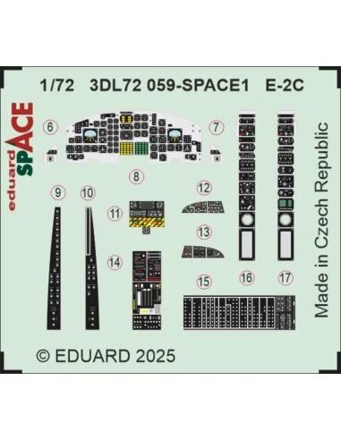 E-2C SPACE HELLER, 1/72 - Eduard Accessories 3DL72059