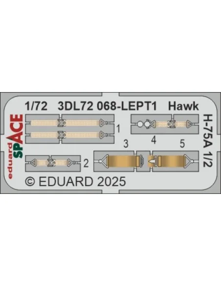 Hawk H-75A 1/2 SPACE ARMA HOBBY, 1/72 - Eduard Accessories 3DL72068