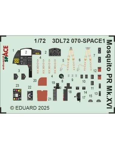 Mosquito PR Mk.XVI SPACE 1/72 for Special Hobby, 1/72 - Eduard Acce...