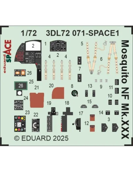 Mosquito NF Mk.XXX SPACE 1/72 for Special Hobby, 1/72 - Eduard Acce...