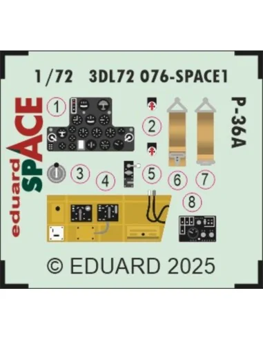 P-36A SPACE for Arma Hobby, 1/72 - Eduard Accessories 3DL72076