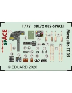 Mosquito TT.35 SPACE for Airfix, 1/72 - Eduard Accessories 3DL72082