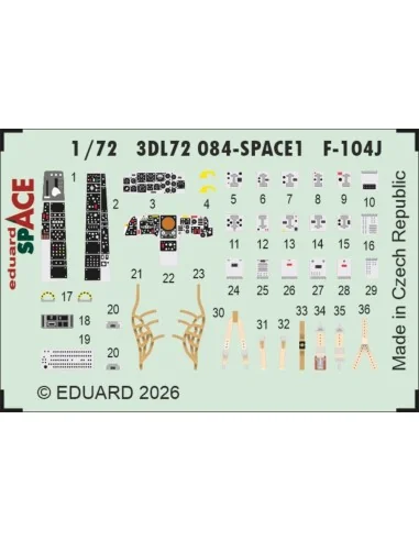 F-104J SPACE for Fine Molds, 1/72 - Eduard Accessories 3DL72084