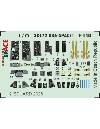 F-14D SPACE for Tamiya, 1/72 - Eduard Accessories 3DL72086