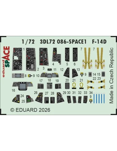 F-14D SPACE for Tamiya, 1/72 - Eduard Accessories 3DL72086